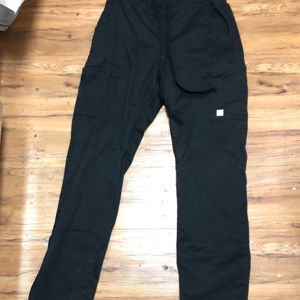 Butter Soft Stretch Black Scrub Pants